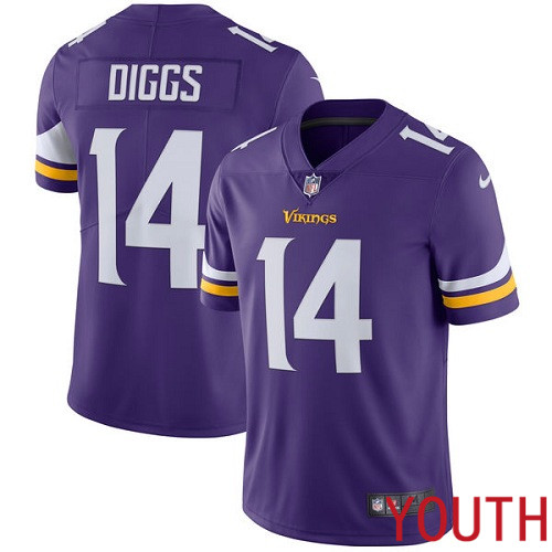 Minnesota Vikings #14 Limited Stefon Diggs Purple Nike NFL Home Youth Jersey Vapor Untouchable